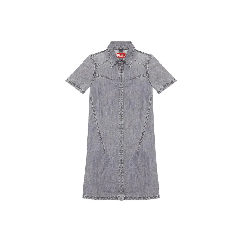 DIESEL Short-Sleeved Dresses Women's Gray-0