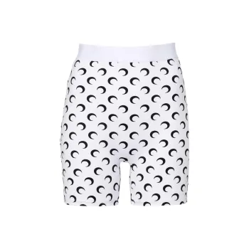 Marine Serre Recycled Moon Jersey Mini Shorts 'Optical White'