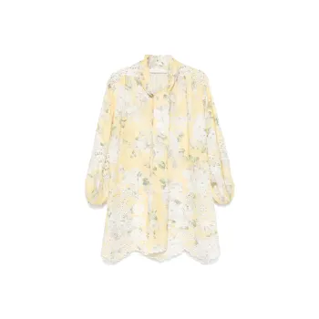 Zimmermann Acacia Broderie Tie Mini Dress