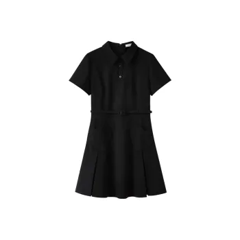 SHUIYUNJIAN Short Sleeved Dress Women's Black