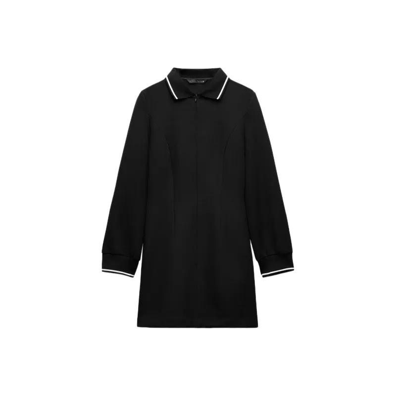 ZARA Long-Sleeved Dresses Women's Black-0