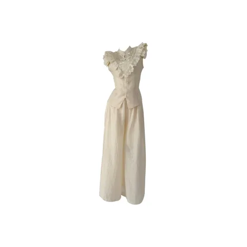 HUINIAN Casual Suit Women's White Magnolia