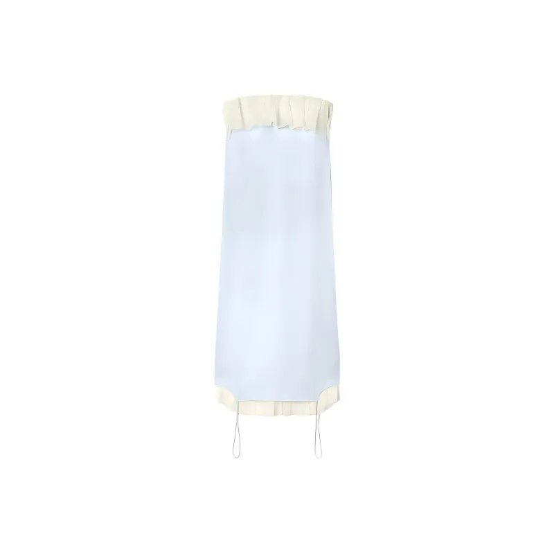 OFF-WHITE Ruffle-trim Bandeau Midi Dress-0