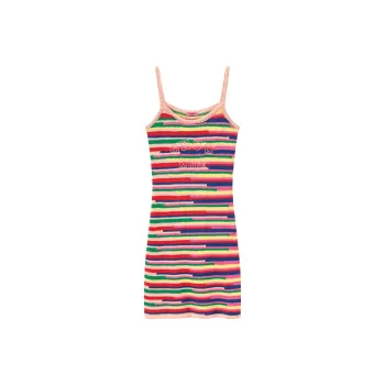 CHUU Long Sleeved Dresses Women's Rainbow Stripes