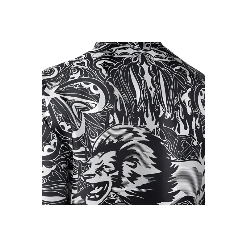 PHILIPP PLEIN Dandy Lion Circus Silk Shirt-3