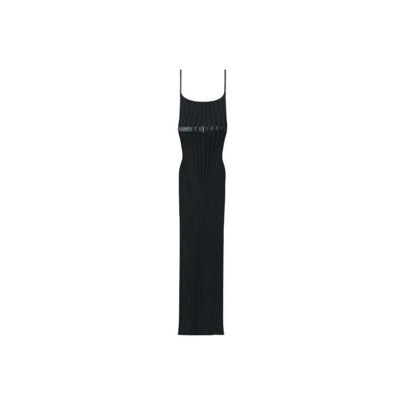 Alexander Wang Belted Square Neck Dress-0