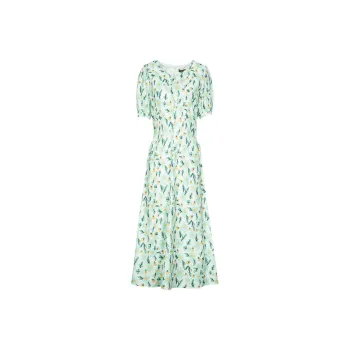 MeetMetro Short Sleeved Dresses Women's Print