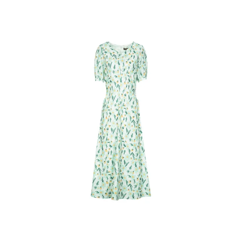 MeetMetro Short Sleeved Dresses Women's Print-0