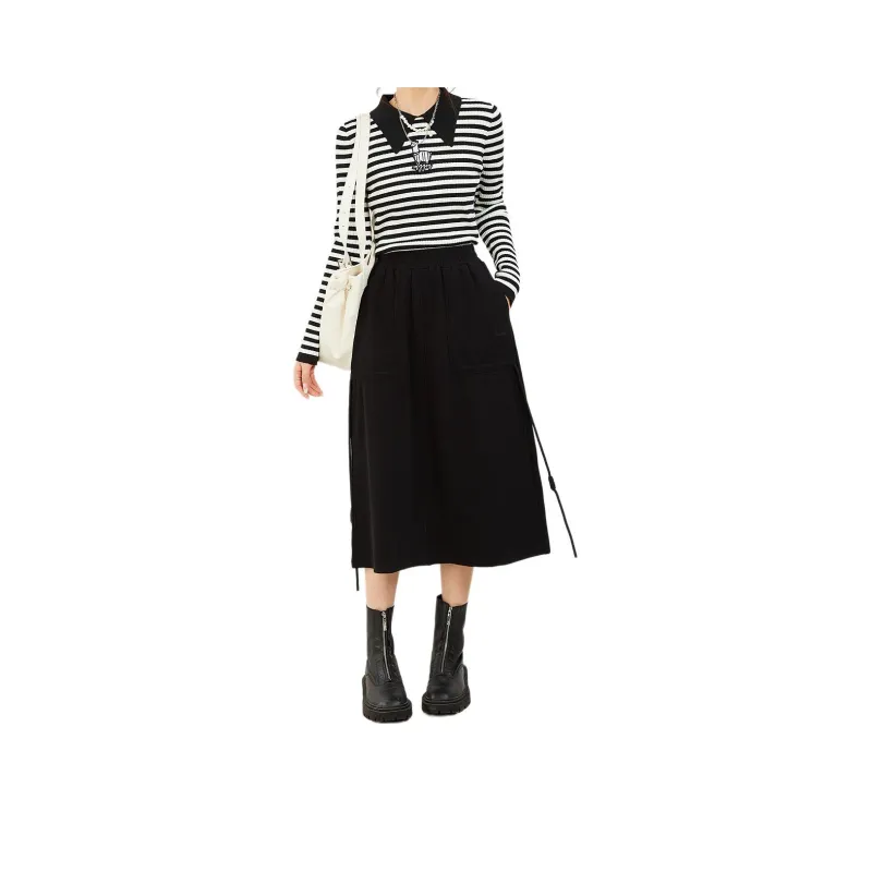 MUGUOGUOMU Knit Long Skirts Women's-0
