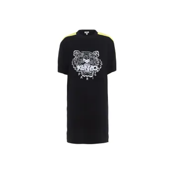 KENZO SS23 Short Sleeved Dress Women's Black