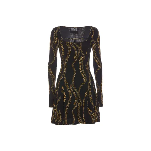 VERSACE JEANS Long Sleeved Dresses Women's Black