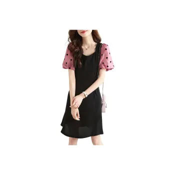 TERRE BLEUE Short Sleeved Dress Women's Pink