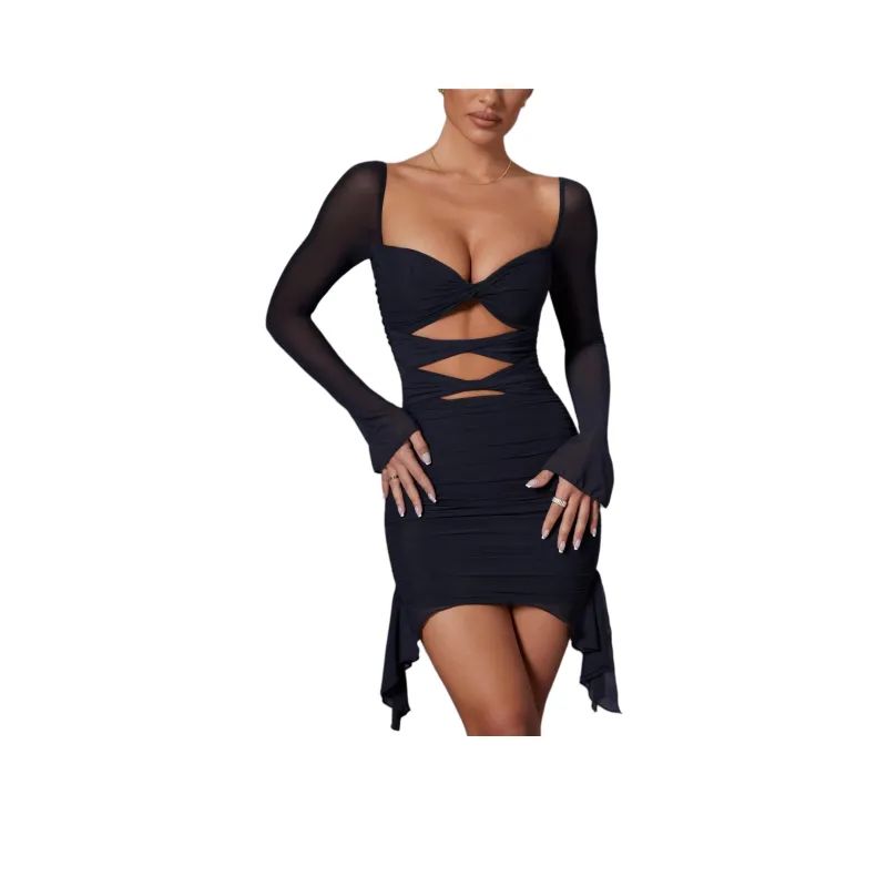 OH POLLY ZEHRA Long-Sleeved Dresses Women's Midnight Black/Midnight Black-0