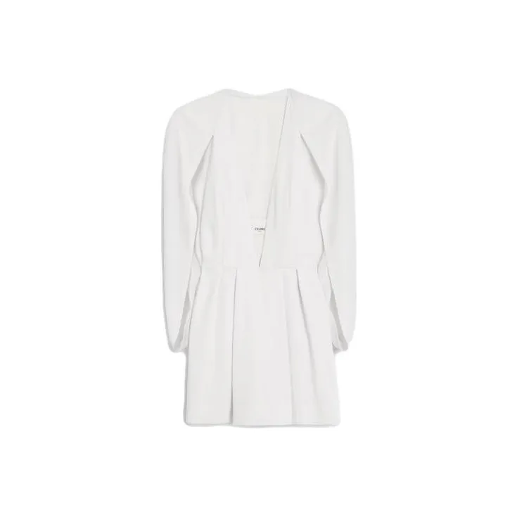 CELINE Long Sleeved Dresses Women's White-0