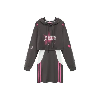 CHUU Long-Sleeved Dresses Women's Dark Gray
