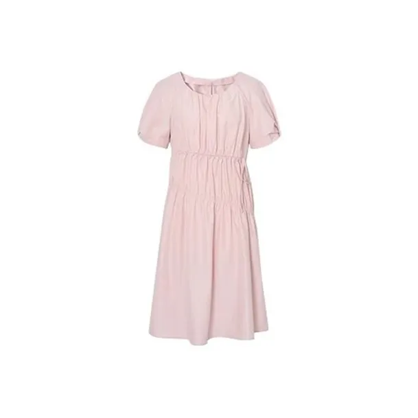 HDFULERN Short Sleeved Dresses Women's Pink-0