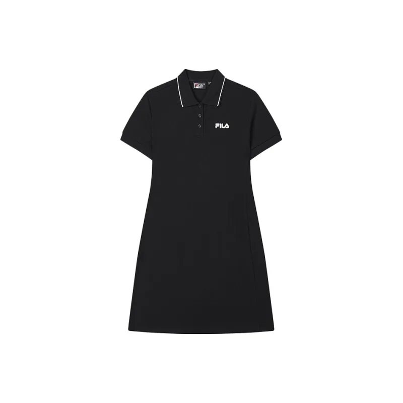 FILA ORIGINALE Short Sleeved Dress Women's Jet Black BK-0
