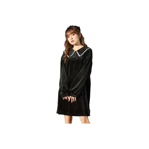 Tonlion Long Sleeved Dress Women's Black