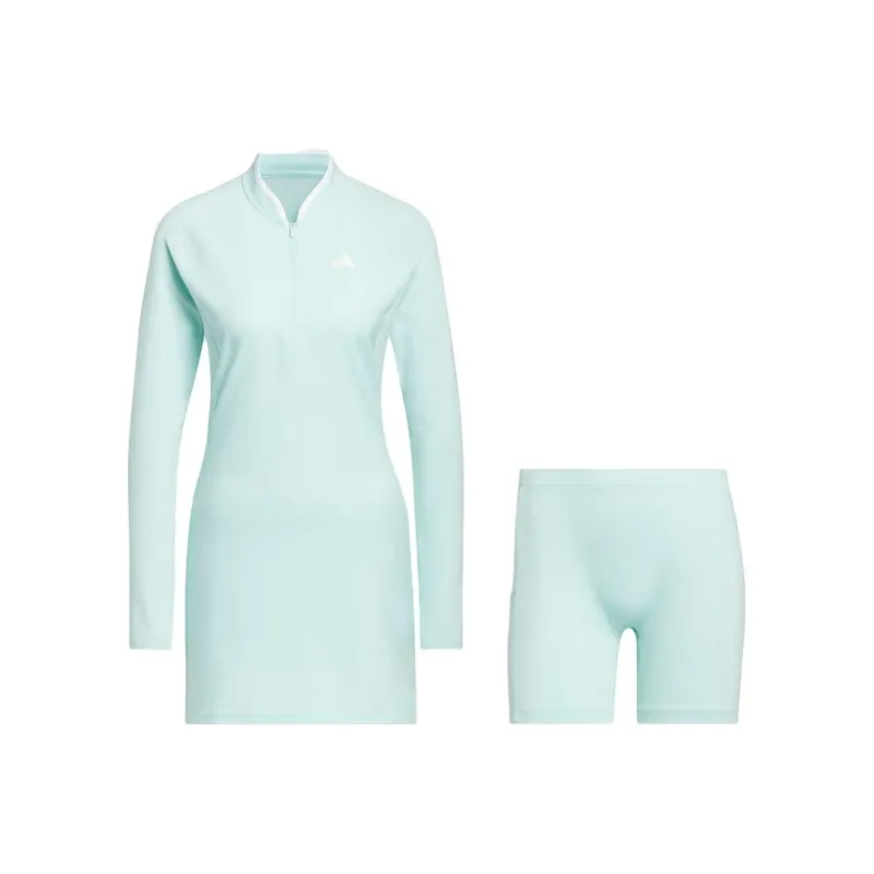 Adidas Long-Sleeved Dresses Women's Light Blue-0