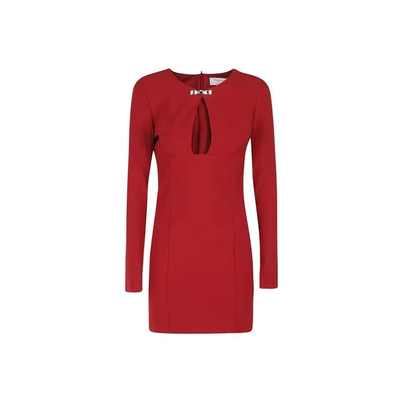 Blumarine Long Sleeved Dress Women's Red-0