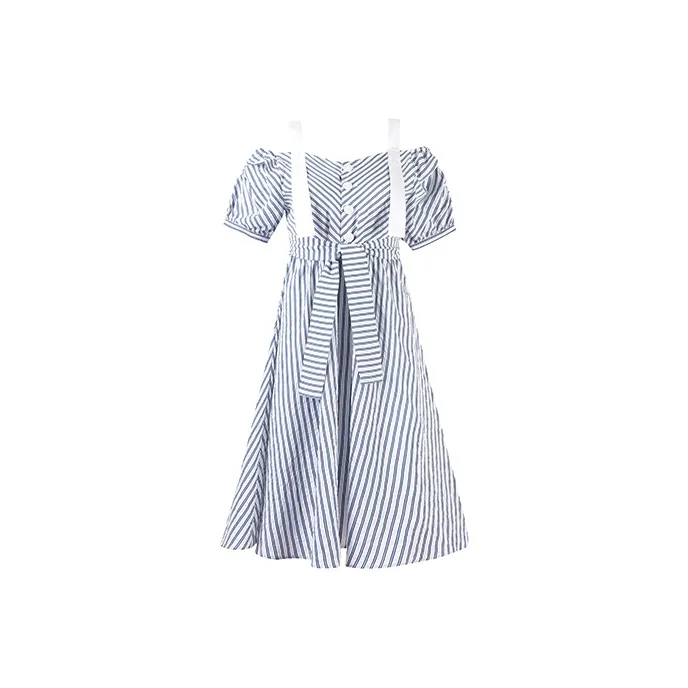 CUBIC Short Sleeved Dress Women's Blue-0