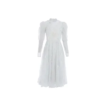 Marie Elie Long-Sleeved Dresses Women's Gray Purple