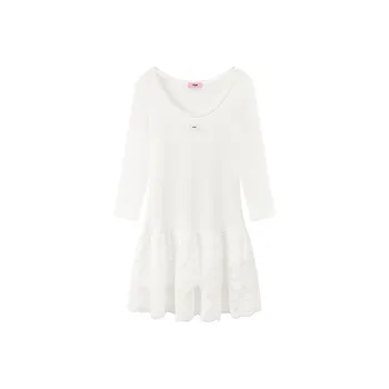 CHUU Long Sleeved Dresses Women's Beige Apricot