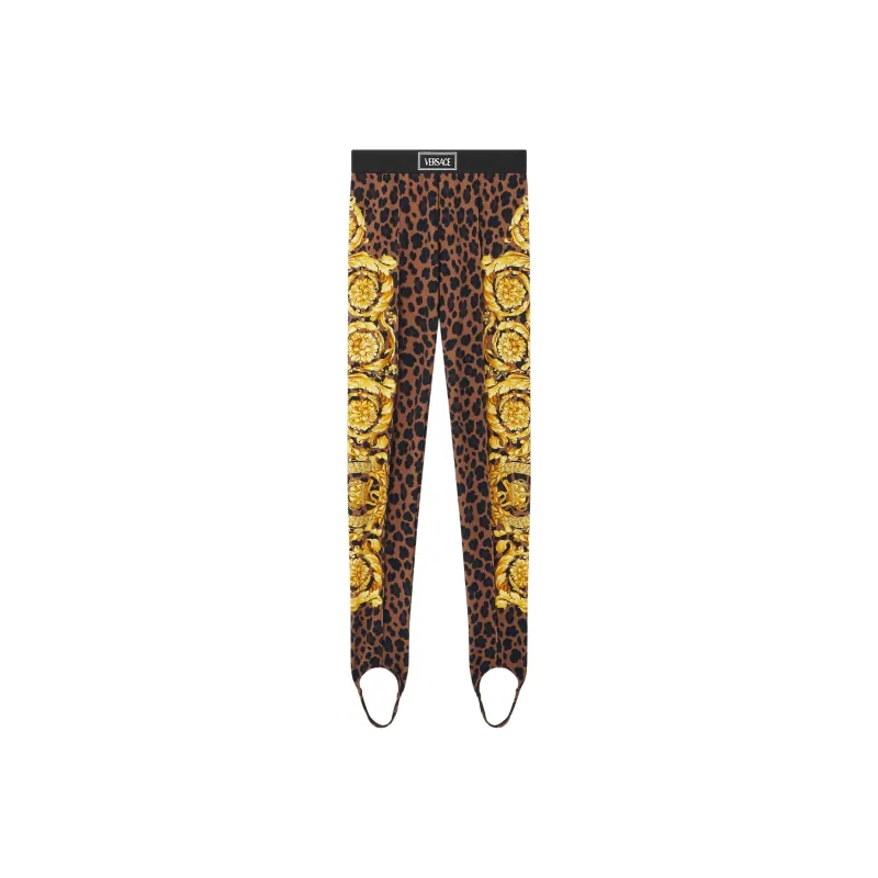 VERSACE Barocco Printed Elasticated Straps Leggings-0