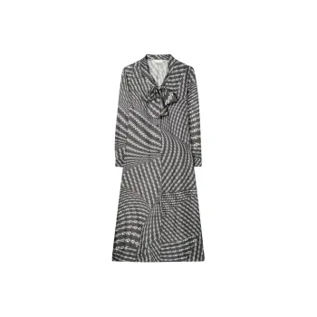 TORY BURCH Graphic print Silk Midi Shirtdress
