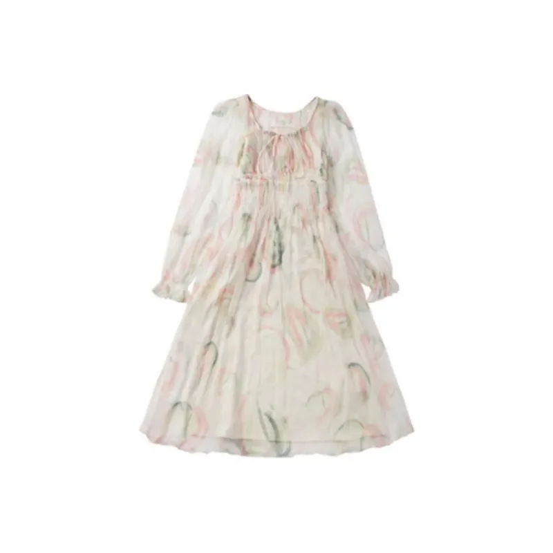 DEAR DEER PUFF Long-Sleeved Dresses Women's Image Color-0