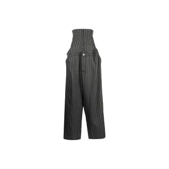 NATASHA ZINKO Pinstripe print Corset Boxy Trousers