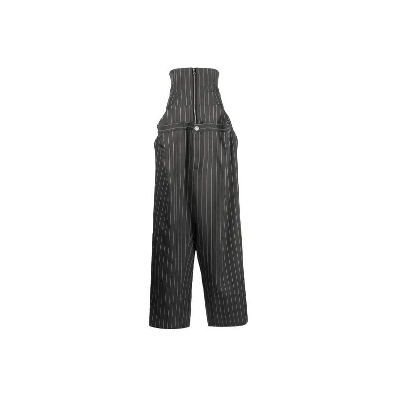 NATASHA ZINKO Pinstripe print Corset Boxy Trousers-0