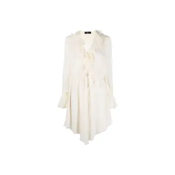 Blumarine SS22 Long Sleeved Dress Women's White