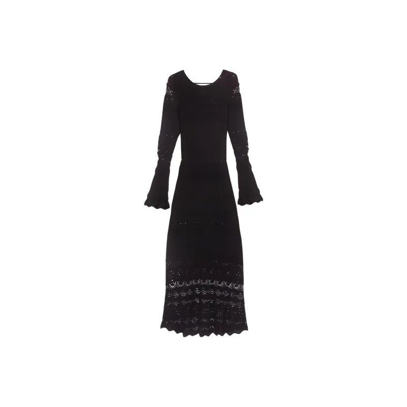 Maje Long-Sleeved Dresses Women's Black-0
