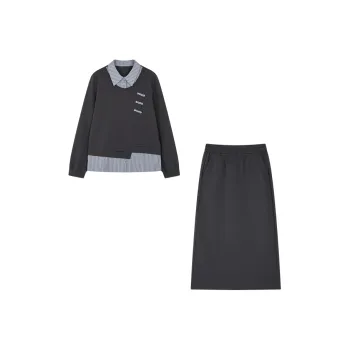 Mo Han Yi Mei Sweatshirt Set Women's Gray