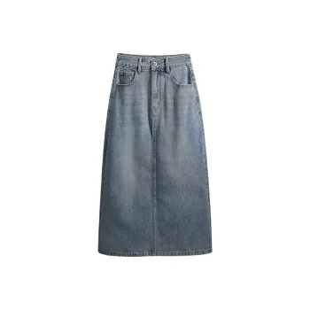 Cypress House Denim Long Skirt Women's Light Blue