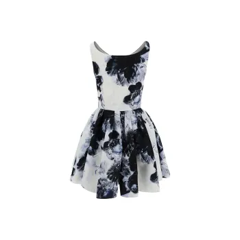 Alexander McQueen Sweetheart-Neckline Ruffled Mini Dress