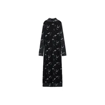 ZARA Long-Sleeved Dresses Women's Black