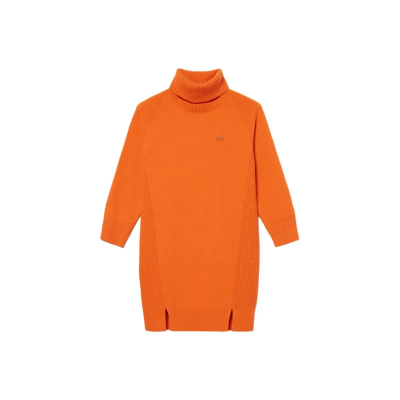 LACOSTE Long-Sleeved Dresses Women's Orange-0