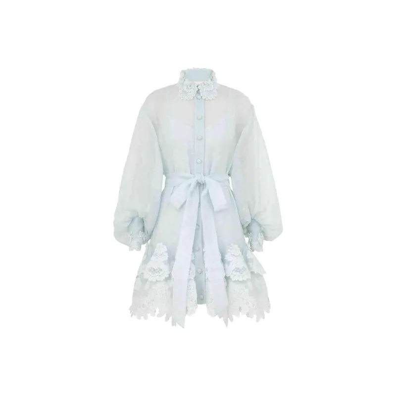 Zimmermann Crush Lace Shirt Dress-0
