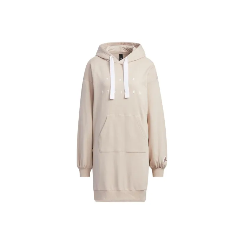 Adidas Long-Sleeved Dresses Women's Beige-0