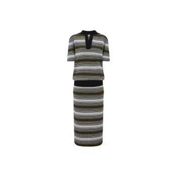 Ferragamo Striped Knitted Dress