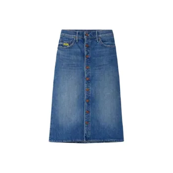 MOTHER Denim Long Skirt Women's Blue