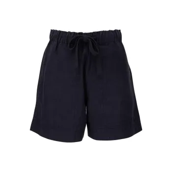 VINCE Drawstring waistband Linen Shorts