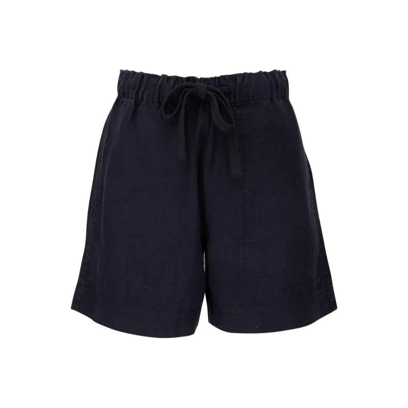 VINCE Drawstring waistband Linen Shorts-0