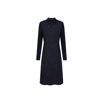 JZ. ANNAKRO Long-Sleeved Dresses Women's Floral Dark Blue