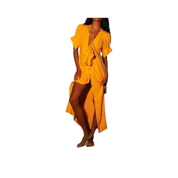 FREE PEOPLE Vintage Summer Midi Dress Short-Sleeved Dresses Women's Bird Of Paradise/Heaven Bird