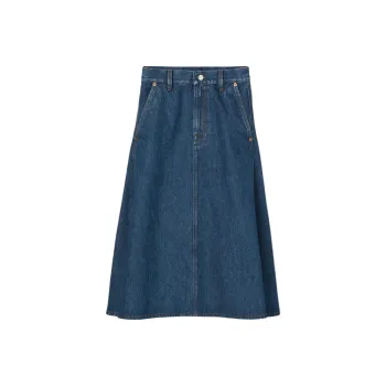 GUCCI Mid Length Denim Skirt