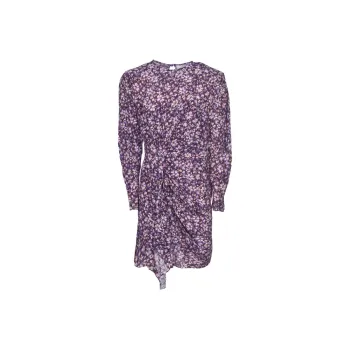 ISABEL MARANT ETOILE Dulce Floral-Printed Ruched Mini Dress