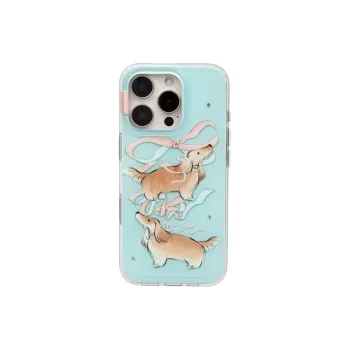 CARECASE TPU Material Original Design Bowknot Puppy Diamond Phone Case Compatibility With Apple IPhone 16/15/14/Pro Max